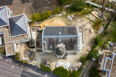 photo drone double extension de maison à Versaille